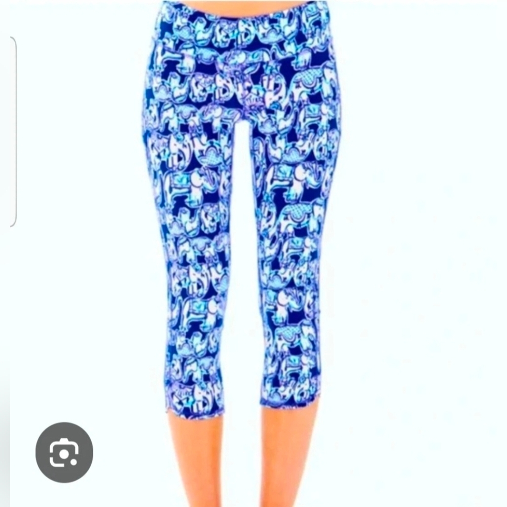 Lilly Pulitzer Women's Luxletic Weekender Crop Leggings Get Trunky Stretch Sz XS